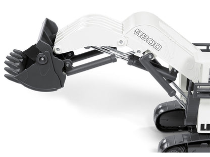 Liebherr R9800 Mining Excavator White and Gray 1/87 (HO) Diecast Model by Siku-DiecastModeler.com