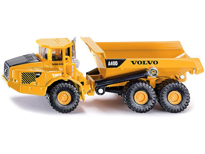 Volvo A40D Dump Truck Yellow 1/87 (HO) Diecast Model by Siku-DiecastModeler.com