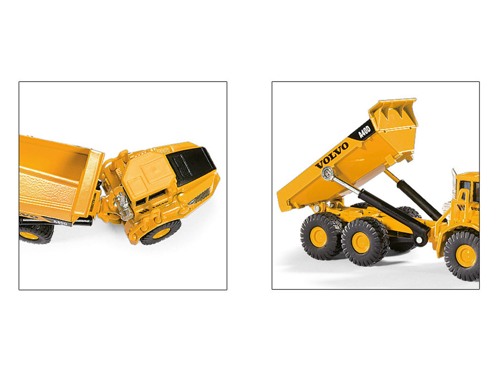 Volvo A40D Dump Truck Yellow 1/87 (HO) Diecast Model by Siku-DiecastModeler.com