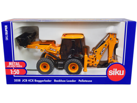 JCB 4CX Back Hoe Loader Yellow 1/50 Diecast Model by Siku-DiecastModeler.com