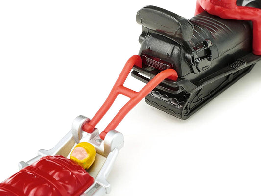 Snow Mobile Blue with Rescue Sledge and 2 Figures Diecast Model by Siku-DiecastModeler.com