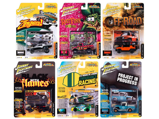 "Street Freaks" 2023 Set B of 6 Cars Release 2 1/64 Diecast Model Cars by Johnny Lightning-DiecastModeler.com
