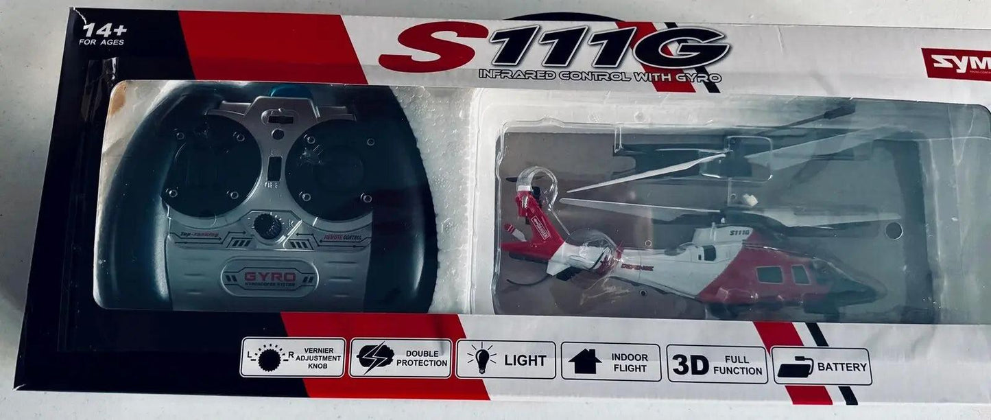 Syma S111G three-channel remote control helicopter anti-collision anti--DiecastModeler.com