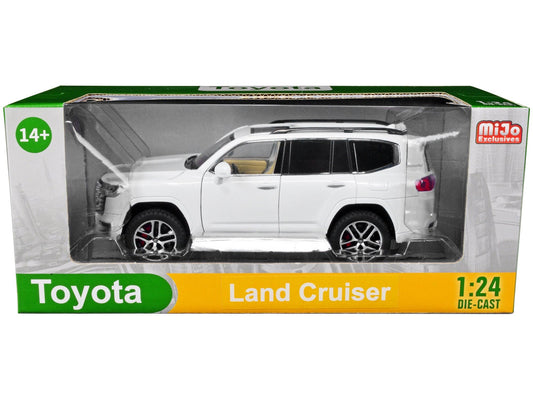 Toyota Land Cruiser White 1/24 Diecast Model Car-DiecastModeler.com