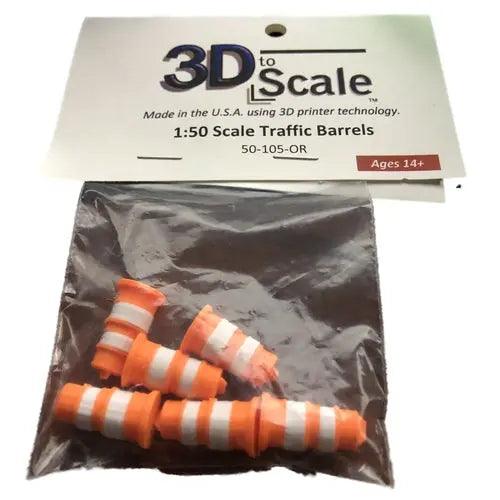 Traffic Barrels - 1:50 Scale-DiecastModeler.com