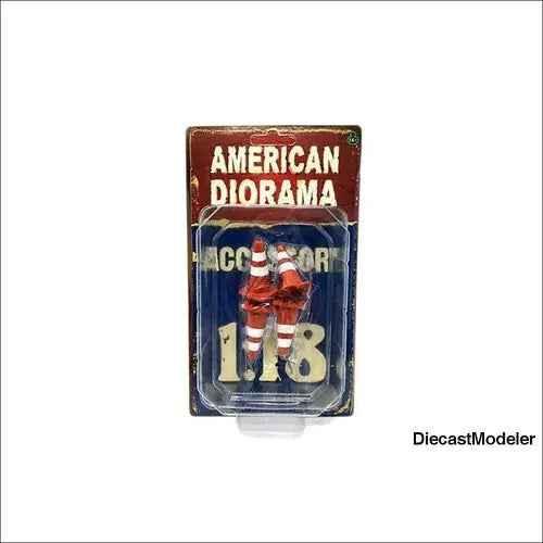 Traffic Cones ( scale, Orange/White) 1:18-DiecastModeler.com