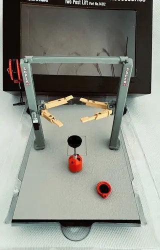 Two Post Lift Gray for 1/43 Scale Model Cars by GMP-DiecastModeler.com