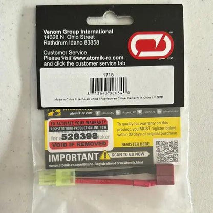 Venom Deans Female to Mini Tamiya 50mm/14AWG-DiecastModeler.com