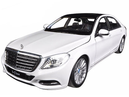 Mercedes Benz S Class with Sunroof White "NEX Models" 1/24 Diecast Model Car by Welly-DiecastModeler.com