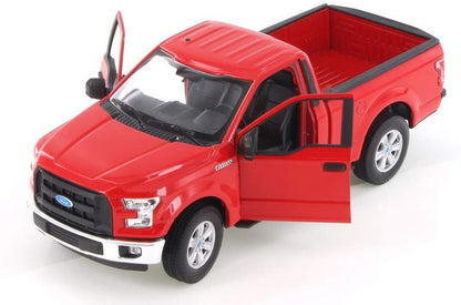 2015 Ford F-150 Regular Cab Pickup Truck Red 1/24-1/27 Diecast Model Car by Welly