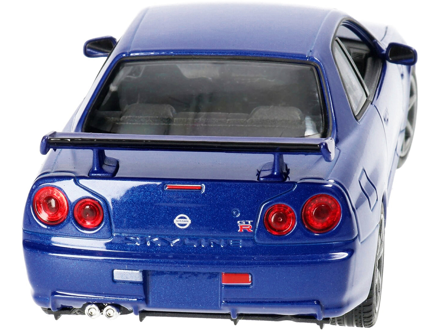 Nissan Skyline GT-R (R34) RHD (Right Hand Drive) Blue Metallic "NEX Models" 1/24 Diecast Model Car by Welly-DiecastModeler.com