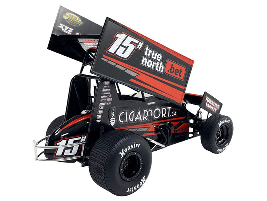 Winged Sprint Car #15H Sam Hafertepe Jr. "True North .Bet" Hill's Racing "World of Outlaws" (2024) 1/18 Diecast Model Car by ACME-DiecastModeler.com